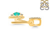 Green Onyx & White Topaz Alphabet M Pendant GRO-RDA-39.