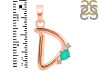 Green Onyx & White Topaz Alphabet D Pendant GRO-RDA-4.