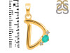 Green Onyx & White Topaz Alphabet D Pendant GRO-RDA-4.