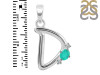 Green Onyx & White Topaz Alphabet D Pendant GRO-RDA-4.