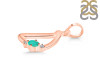 Green Onyx & White Topaz Alphabet D Pendant GRO-RDA-4.
