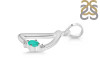 Green Onyx & White Topaz Alphabet D Pendant GRO-RDA-4.