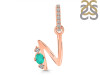 Green Onyx & White Topaz Alphabet N Pendant GRO-RDA-40.