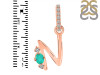 Green Onyx & White Topaz Alphabet N Pendant GRO-RDA-40.