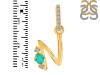 Green Onyx & White Topaz Alphabet N Pendant GRO-RDA-40.