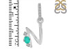 Green Onyx & White Topaz Alphabet N Pendant GRO-RDA-40.