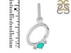 Green Onyx & White Topaz Alphabet O Pendant GRO-RDA-41.