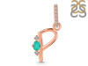 Green Onyx & White Topaz Alphabet P Pendant GRO-RDA-42.