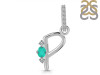Green Onyx & White Topaz Alphabet P Pendant GRO-RDA-42.