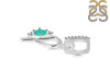 Green Onyx & White Topaz Alphabet P Pendant GRO-RDA-42.