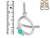 Green Onyx & White Topaz Alphabet Q Pendant GRO-RDA-43.