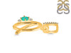 Green Onyx & White Topaz Alphabet Q Pendant GRO-RDA-43.