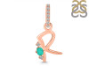 Green Onyx & White Topaz Alphabet R Pendant GRO-RDA-44.