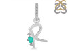Green Onyx & White Topaz Alphabet R Pendant GRO-RDA-44.