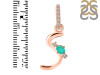 Green Onyx & White Topaz Alphabet S Pendant GRO-RDA-45.