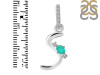 Green Onyx & White Topaz Alphabet S Pendant GRO-RDA-45.
