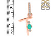 Green Onyx & White Topaz Alphabet T Pendant GRO-RDA-46.