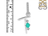 Green Onyx & White Topaz Alphabet T Pendant GRO-RDA-46.