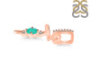 Green Onyx & White Topaz Alphabet T Pendant GRO-RDA-46.
