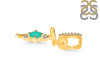 Green Onyx & White Topaz Alphabet T Pendant GRO-RDA-46.