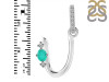 Green Onyx & White Topaz Alphabet U Pendant GRO-RDA-47.
