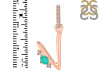 Green Onyx & White Topaz Alphabet V Pendant GRO-RDA-48.