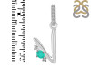 Green Onyx & White Topaz Alphabet V Pendant GRO-RDA-48.