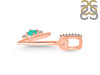 Green Onyx & White Topaz Alphabet V Pendant GRO-RDA-48.