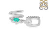 Green Onyx & White Topaz Alphabet W Pendant GRO-RDA-49.