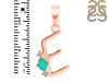 Green Onyx & White Topaz Alphabet E Pendant GRO-RDA-5.
