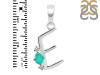 Green Onyx & White Topaz Alphabet E Pendant GRO-RDA-5.