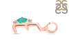 Green Onyx & White Topaz Alphabet E Pendant GRO-RDA-5.
