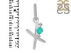 Green Onyx & White Topaz Alphabet X Pendant GRO-RDA-50.