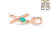 Green Onyx & White Topaz Alphabet X Pendant GRO-RDA-50.