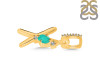 Green Onyx & White Topaz Alphabet X Pendant GRO-RDA-50.