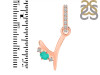 Green Onyx & White Topaz Alphabet Y Pendant GRO-RDA-51.