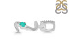 Green Onyx & White Topaz Alphabet Z Pendant GRO-RDA-52.