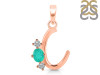Green Onyx & White Topaz Alphabet C Pendant GRO-RDA-55.