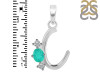 Green Onyx & White Topaz Alphabet C Pendant GRO-RDA-55.