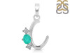 Green Onyx & White Topaz Alphabet C Pendant GRO-RDA-55.