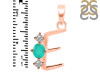Green Onyx & White Topaz Alphabet E Pendant GRO-RDA-57.