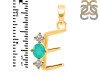 Green Onyx & White Topaz Alphabet E Pendant GRO-RDA-57.