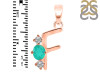 Green Onyx & White Topaz Alphabet F Pendant GRO-RDA-58.