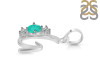 Green Onyx & White Topaz Alphabet G Pendant GRO-RDA-59.