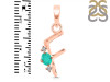 Green Onyx & White Topaz Alphabet F Pendant GRO-RDA-6.