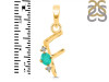 Green Onyx & White Topaz Alphabet F Pendant GRO-RDA-6.