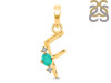 Green Onyx & White Topaz Alphabet F Pendant GRO-RDA-6.
