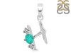 Green Onyx & White Topaz Alphabet H Pendant GRO-RDA-60.