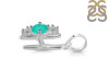 Green Onyx & White Topaz Alphabet H Pendant GRO-RDA-60.