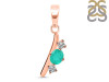 Green Onyx & White Topaz Alphabet I Pendant GRO-RDA-61.